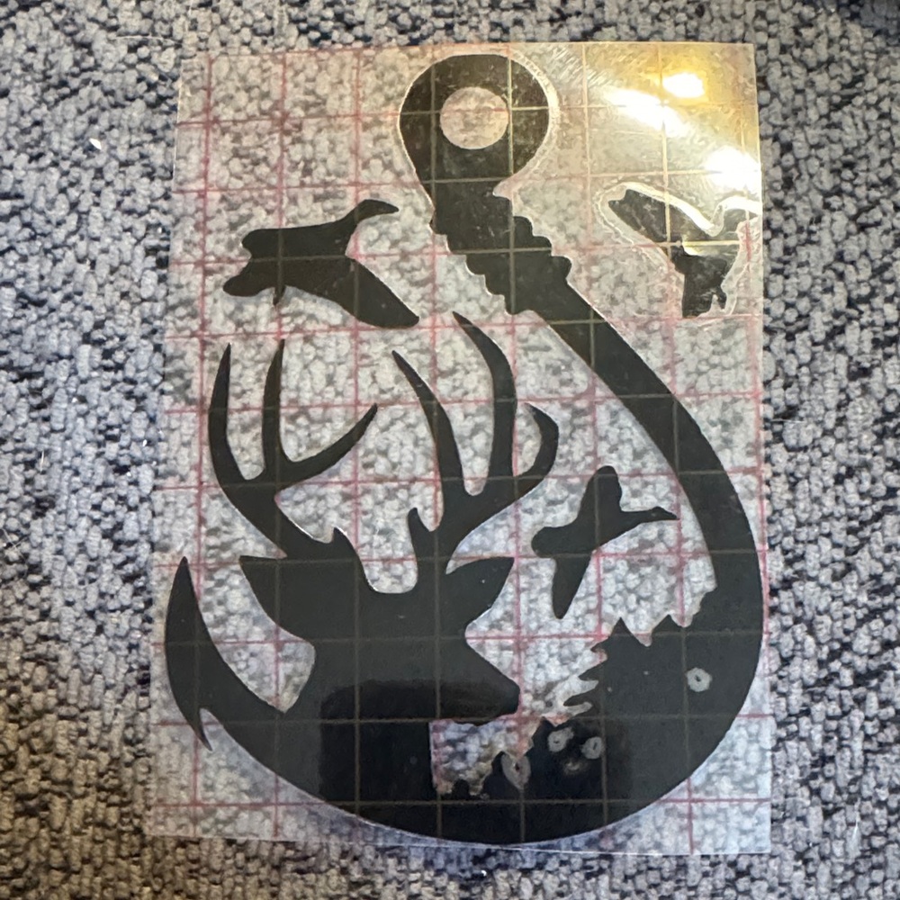 Black Nature-Themed Decal